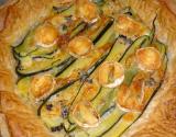 Tarte fine à la courgette et au chèvre