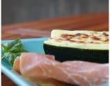 Courgettes farcies au fromage frais et jambon de Parme