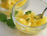 Tartare d'ananas ctron vert et basilic