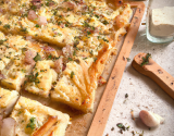 Tarte flambée au fromage blanc