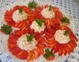 Dômes au fromage blanc et fraises