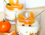 verrines de fromage blanc et mandarines