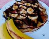 Crêpes au chocolat bananes et pommes