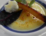 Crème brulée au roquefort, sorbet roquefort