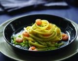 Linguine au Pesto Genovese et crevettes