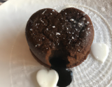 Fondant noir au cœur blanc