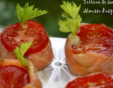 Terrine de saumon crabe et mousse d'asperges