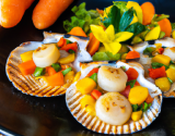 Coquilles Saint-Jacques aux petits légumes