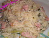 Risotto lardons/poireaux