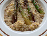 Quinoa aux asperges façon risotto et sa crème d'artichaut