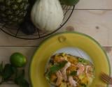 Salade d'ananas et mangue aux crevettes