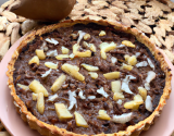 Tarte poire-chocolat-noix de coco