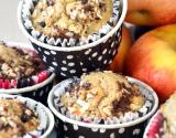 Muffins aux pommes, chocolat et farine de châtaigne