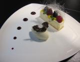 New York cheesecake en version moderne, sorbet yaourt bulgare