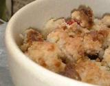 Crumble rhubarbe-cerise