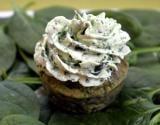 Cupcake aux épinards et fromage frais aux herbes