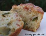 Muffins courgettes jambon au cumin