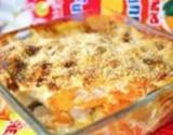 Gratin de légumes au bleu et aux noix