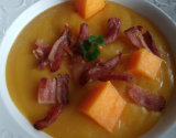 Velouté de potiron et lardons