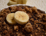 Crumble pommes, bananes et chocolat