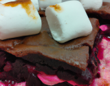 Brownie framboise et crème de chamallows