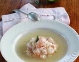 Tartare de langoustines, langoustines vapeur et bouillon au gingembre