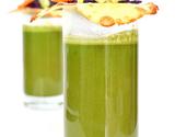 Smoothie d'épinards et tuile de mozarella