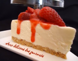 Cheesecake au chocolat blanc et fraises