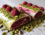 Bûche framboises-Pistache