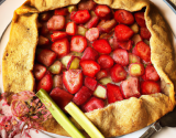 Galette croustilllante rhubarbe / fraises