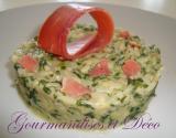 Risotto épinard et jambon fumé