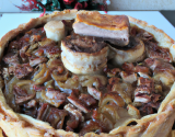 Tourte de Noël au canard et foie gras