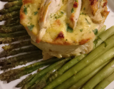 Cake au poulet et asperges