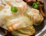 Endives aux champignons des bois gratinées au Saint Albray