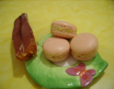 Macaron au beurre de poutargue citronné