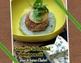 Croquette de lentilles, champignon rôti crème de fourme d'Ambert