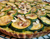 Tarte à la courgette et aux amandes effilées