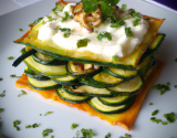 Millefeuille aux courgettes et au chèvre