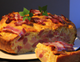 Cake jambon lardons et chorizo