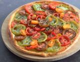 Tarte aux tomates multicolores et moutarde