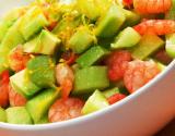 Salade de crevettes et avocat au Carré Frais en verrines