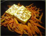 Tofu roti à l'orange, julienne de carottes