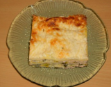 Lasagnes aux poireaux, jambon et ricotta