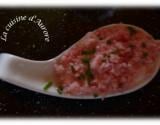 Verrines de jambon et de fromage ail & fines herbes