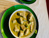 Curry vert de porc au lait de coco aux pommes fondantes