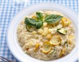 Risotto aux deux courgettes et scamorza fumée