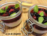 Fromage blanc au coulis de fruits rouges