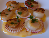 Coquilles Saint Jacques au cidre et à la crème fraîche