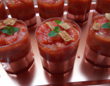 Verrines melba de tomate