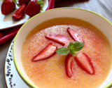 Soupe de fraises à la crème brûlée